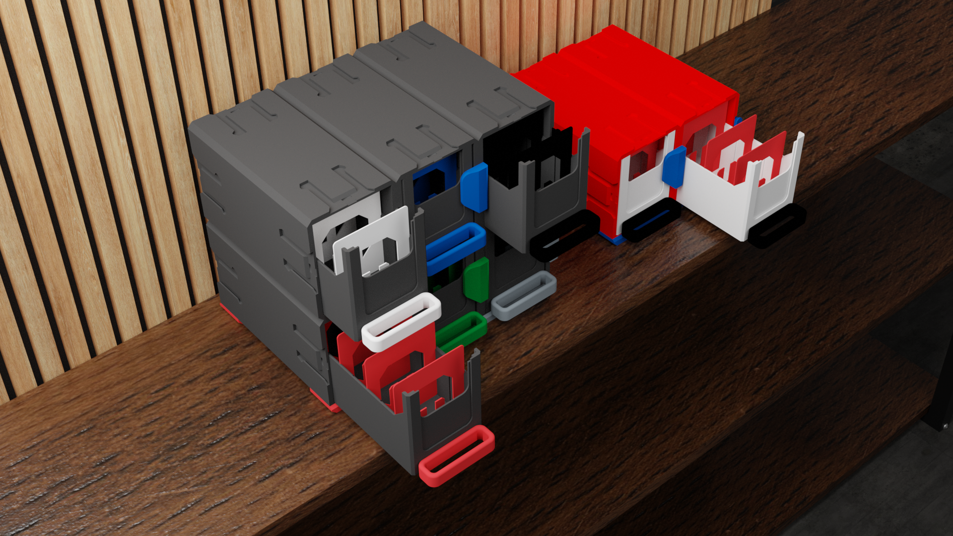 Grimvault XL modular trading card storage drawer system for TCG collections